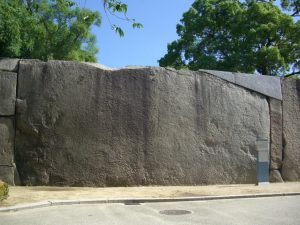 osaka castle stone wall