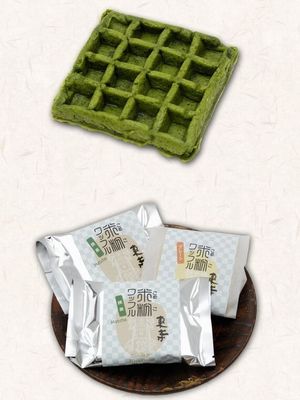 This image has an empty alt attribute; its file name is matcha-waffle.jpg